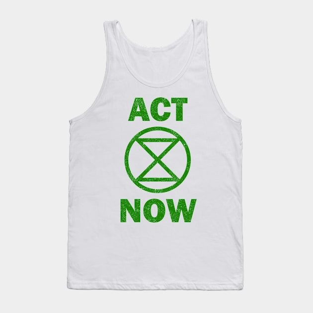 ACT NOW Extinction Rebellion Tank Top by PaletteDesigns